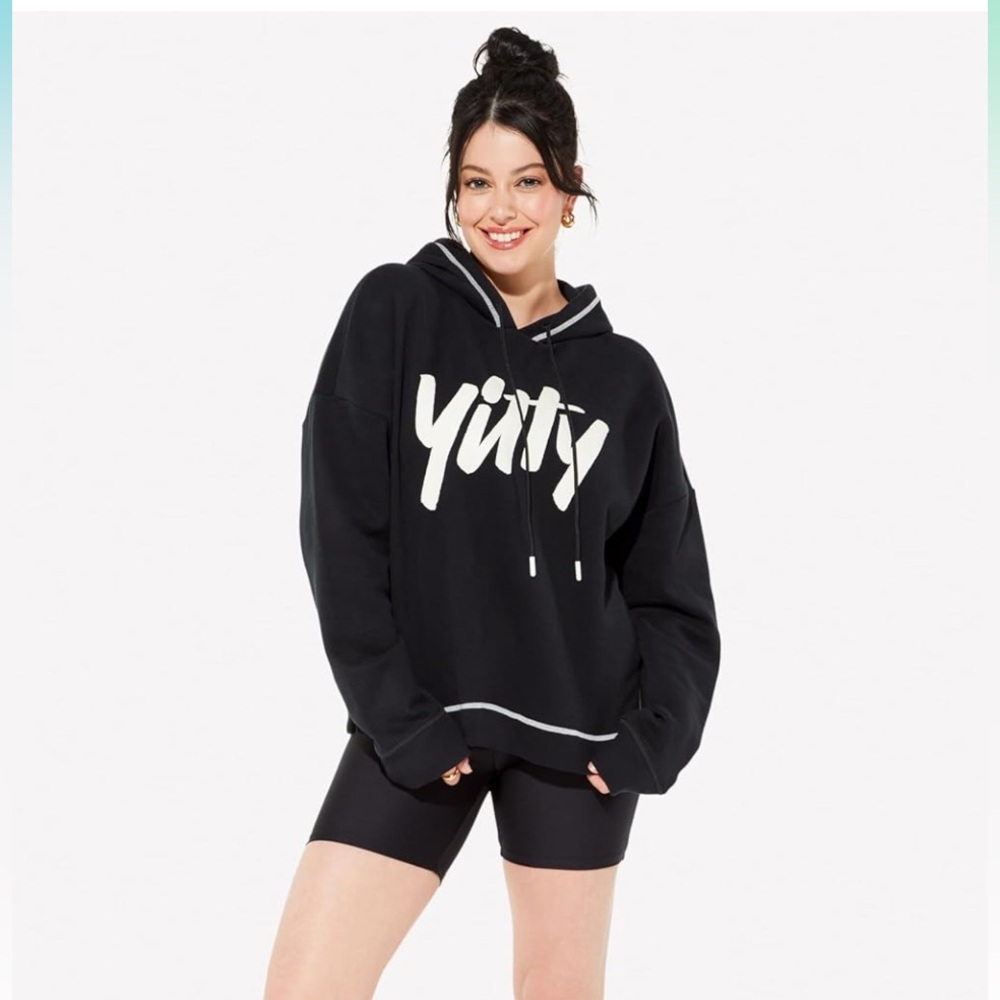 Yitty Soft Black Long Sleeved Hoodie. Size L